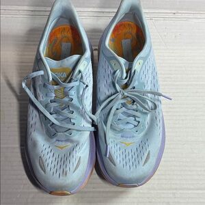 Hoka Women's Sky Blue and Lavender Athletic Shoes USED (not box)